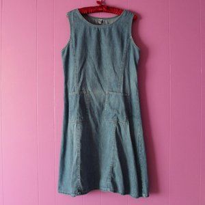 90s denim jumper dress
